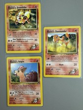 VINTAGE LOT of 3 - 2000 Pokemon Gym Heroes - Blaine’s Vulpix Chamander Growlithe picture