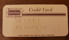 Vintage Preston State Bank Presto  Charge Credit Card picture