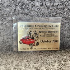 Vintage Car Show Dash Plaque. Special Olympics Cruisin' For Gold. October 2000. picture