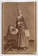 1882 Worcester MA Historical Dress Party CDV Photo Mayflower picture