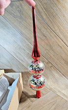 Vintage Christmas Classics Tree Topper Finial European Blown Glass 12.5