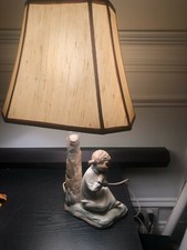 RARE Zaphir Figure by Lladro of a Girl and Doll Lamp 21.5 inch picture