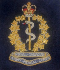 CANADA ROYAL CANADIAN ARMY MEDICAL CORPS BULLION BLAZER CREST picture