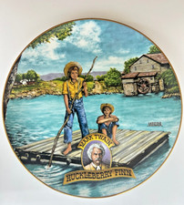 🔥🔥HUCKLEBERRY FINN 1ST  ED PLATE AMERICAN CLASSICS MARK TWAIN-G MERMER #1789🔥 picture