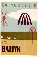 Switzerland 1960s Travel Poster - Hotel Baltyk - 24x36” Classic Print 🌞🏖️🤯💯 picture
