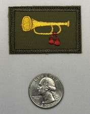 1960'S-70'S BOY SCOUTS OF AMERICA BUGLER POSITION PATCH ~ CUT EDGE ~ FINE TWILL picture