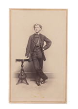 Victorian Carte de Visite Studio Portrait of a Handsome Young Man Posing #373 picture