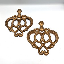 Mid Century Hoda Sexton Hollywood Regency Cast Aluminum Gold Wall Art Filigree picture
