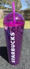Starbucks Summer 2024 Purple Holographic Dots Dome Lid Venti Cold Cup Tumbler picture