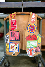 Vintage 70s YMCA Indian Guides Vest Jacket Patches Indy 500 Derby Car Camp RARE picture