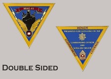 MAG-41 Det Bravo Command Staff Excellence Triangle Challenge Coin  J#25 picture