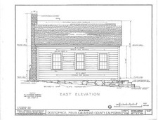 Photo:Felix California 1900s Post Office School East Elevation HABS picture