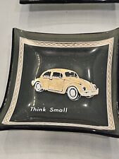 Vtg 1960s Volkswagen VW Beetle Ad Think Small Mini Ashtray Tray Trinket Dish S5 picture