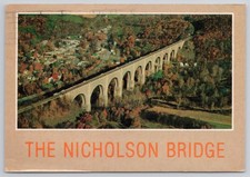 Nicholson Bridge PA Tunkhannock Viaduct 1985 Postcard Scranton Bloomsburg picture