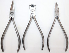 3 Small Vintage KRAEUTER Jewelers Watchmakers Workbench Pliers Antique Rare Tool picture