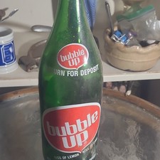 Bubble Up Green Glass Soda Bottle, 32 fl oz (1 Quart) Soda Theme picture