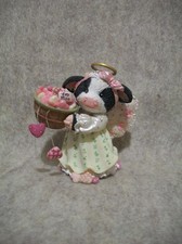 A Basket of Love for Moo - Valentine - Mary Moo Moo Cow Figurine picture
