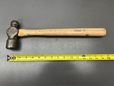 (H1) VINTAGE STANLEY 54-132 32oz HEAVY DUTY BALL PEEN HAMMER BLACKSMITH VGC USA picture