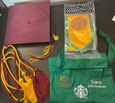 RARE Starbucks ASU Graduate Box Set Apron Cap Tassel Stole Arizona State 2020 picture