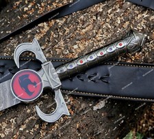 Unique Hand Forged Damascus Steel Blade Thundercat Lionio Sword of Omens Replica picture
