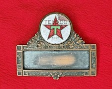 1940's Texaco Gas Oil Service Station Attendant Name Badge picture