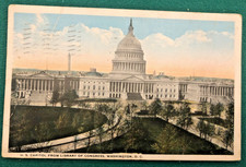 Postcard: US Capitol From Library of Congress Washington DC-c1915 picture