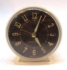 Vintage Working 1960's Westclox Wind-Up Alarm Clock USA Ivory Cream Plastic picture
