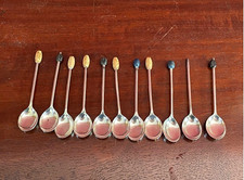 Lot of 10 Vintage EPNS Silver Plate Spoons Marked England Collectible Silver picture