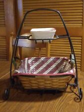 2005 LONGABERGER SILVER BELLS BASKET/WROUGHT IRON STAND COMBO picture
