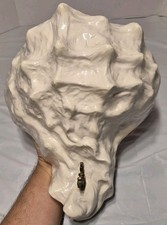 Vintage Basano Italiano Lavabo  White Ceramic Wall Fountain Conch Shell No Sink picture