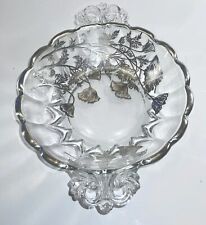 New Martinsville Janice bowl with Silver City Flanders Overlay 8” Handled Bowl picture
