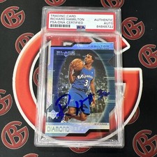 1999-00 Upper Deck Black Diamond Cut Richard Hamilton #97 Autographed PSA AUTO picture