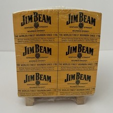 Vtg Jim Beam Kentucky Straight Bourbon Whiskey Note Pad Cube Pallet Shaped Base picture