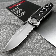 Winchester Parfive Black Wood Handle Folding Blade Everyday Carry Pocket Knife picture