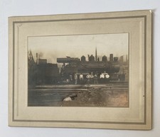 Early 20th Century ~ Cabinet Photo ~ Steam Locomotive ~ Group Railroad Workers picture