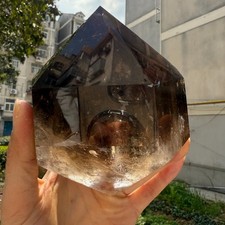 850.8g Natural Gorgeous Smoky Double Points Crystal Mineral Healing picture