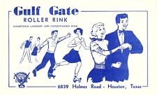 Gulf Gate Vintage 1940s Roller Skating Rink Sticker Label Houston TX s18 picture