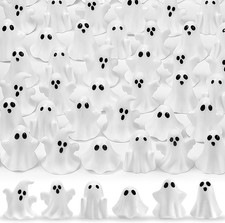 48 Pcs Halloween Mini Resin Ghost Figures White Miniature Figurines picture