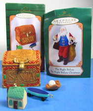 2001 Hallmark Ornament SANTA'S TOY BOX set of 4 picture
