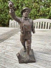 Antique 'WWI Spirit of the American Doughboy' Statue Sculpture by E.M. Viquesney picture