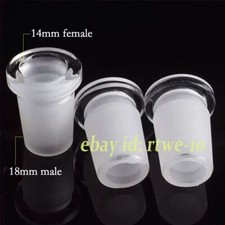 3PC Glass Adapter Converter Bong Pipe Reducer Connector 14mm Female To 18mm Male picture