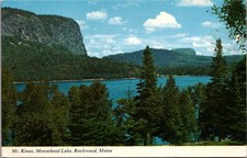 Mt Kineo Moosehead Lake Rockwood Maine Scenic Lake View Trees Vintage Postcard picture