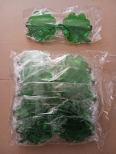 10 Pairs Shamrock Sunglasses, Green Four Leaf Clover Glasses , New picture