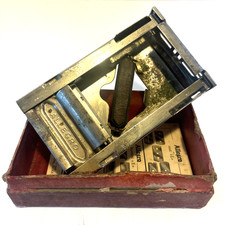 Vintage Allegro Model L Razor Blade Sharpener Swiss Made - Used W/Box & Papers picture