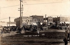 Jewell KS Kansas Market Square Ft Scott Dabbs RPPC Photo Postcard COPY picture