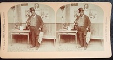 1897 B.W. Kilburn Stereoview African American Man Abraham Lincoln 11501 picture