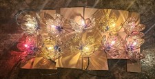 10 Vintage Genuine Italian Glass Beaded Floral Miniature Christmas Lights picture