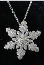 Swarovski 1.75” Snowflake Brooch Pin, Signed picture