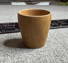 Vintage Handcrafted Norwegian Wooden Cup Vessel RW Norway Folk Art picture