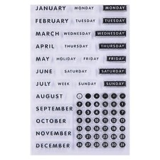KWELLAM Words Calendar Week Month January December 9.5 x 15 centimeters  picture